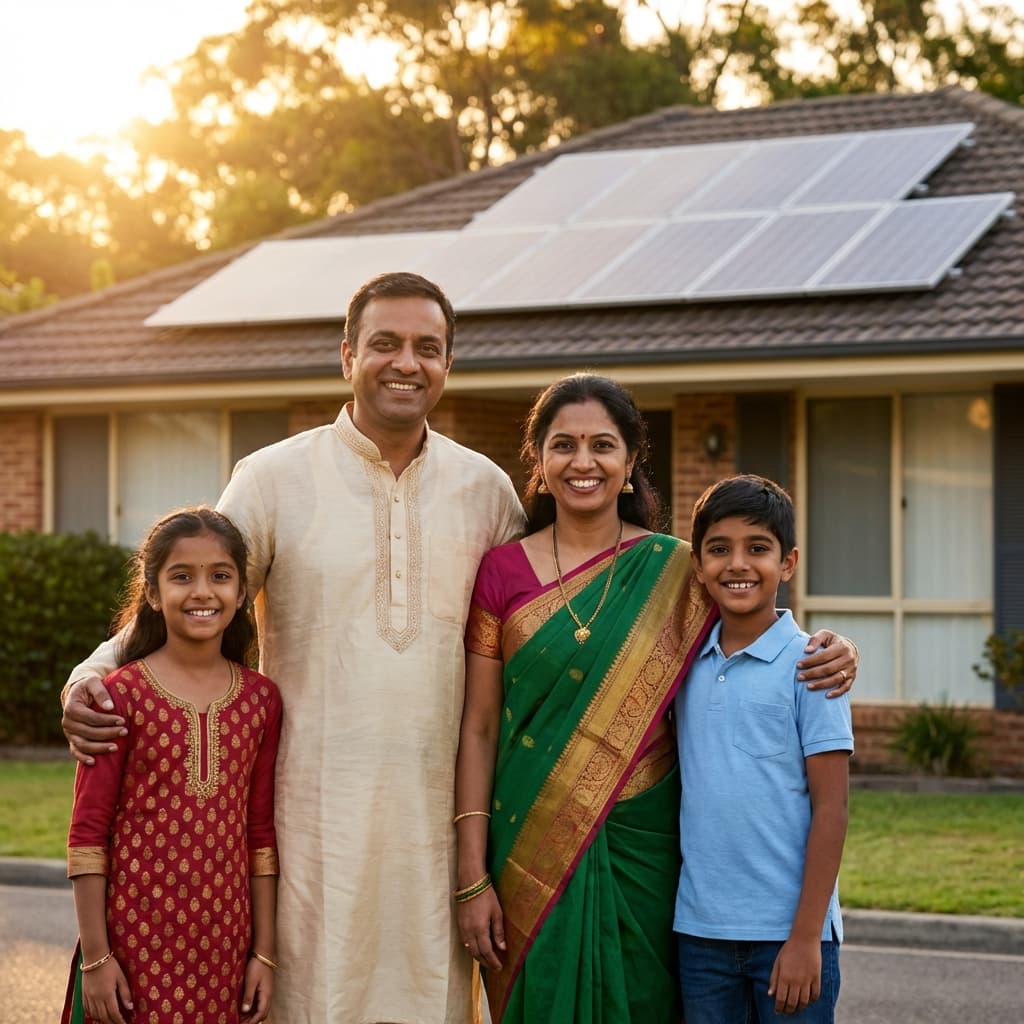 Happy Family with Solar